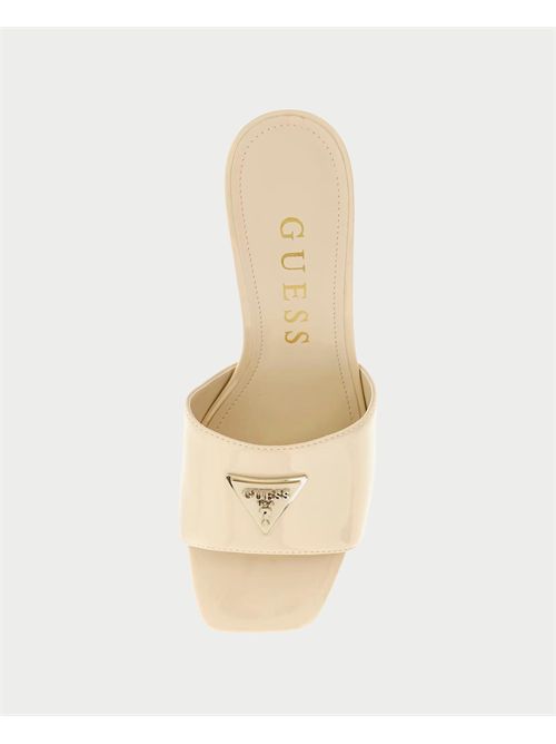 Sandales femme Guess Lusine effet verni GUESS | FLJLUS-PAF03CREAM