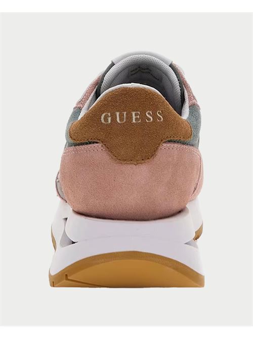 Baskets Guess Runner Energy pour femme en cuir mélangé GUESS | FLPE2G-LEP12WHIPI