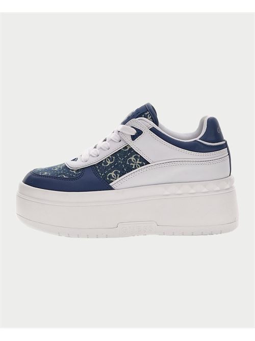 Baskets Guess pour femme en tissu denim GUESS | FLPR2D-DEN12BLUE