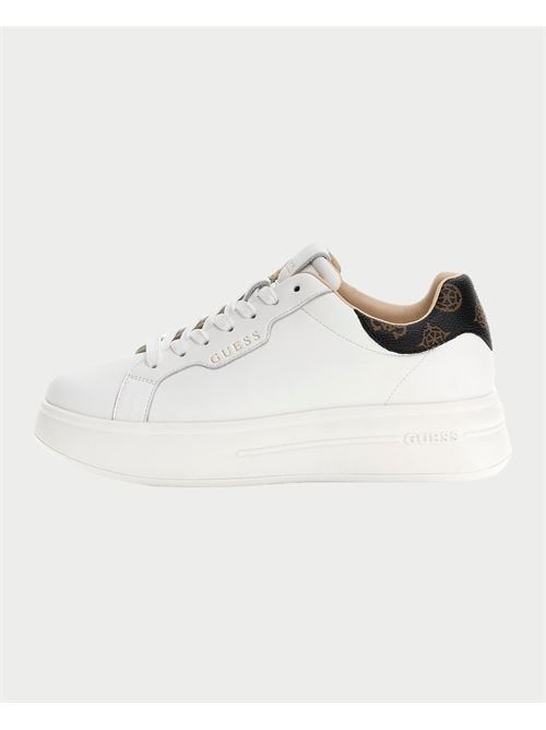 Baskets Guess pour femme en cuir véritable GUESS | FLPWIN-FAL12WHIBR