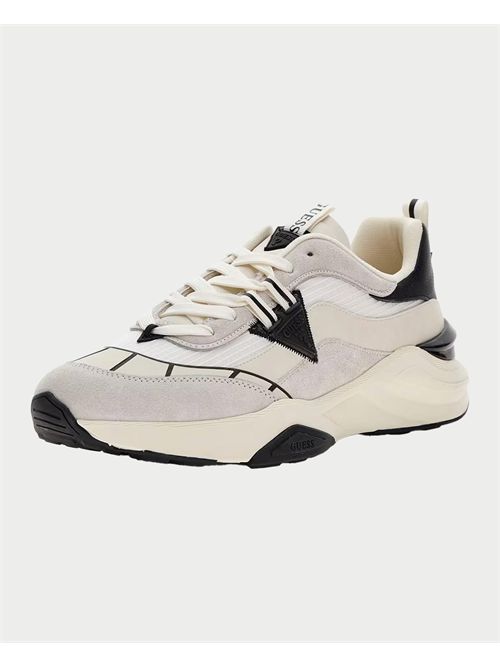 Baskets homme Runner Valencia Guess cuir mixte GUESS | FMJVAL-ELE12WHBLA