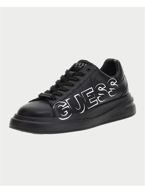 Baskets femme Guess Elba en cuir mélangé GUESS | FMPELB-FAB12BLAWH