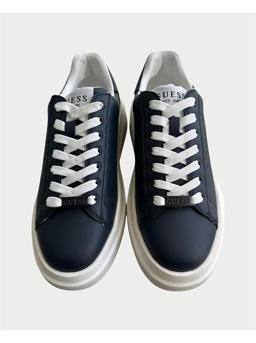 Guess men's leather sneakers with rubber sole GUESS | FMPELB-LEL12BLUWH