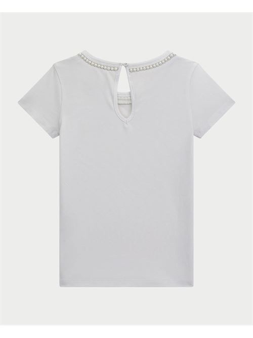 Guess T-shirt for girls with appliques on the neck GUESS | J5RI39-K6YW4G011