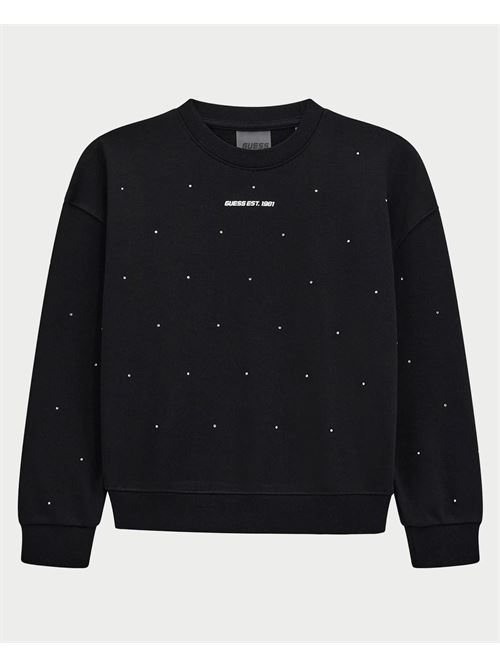 Guess crewneck sweatshirt with mini applications GUESS | J5RQ21-KCLJ0JBLK