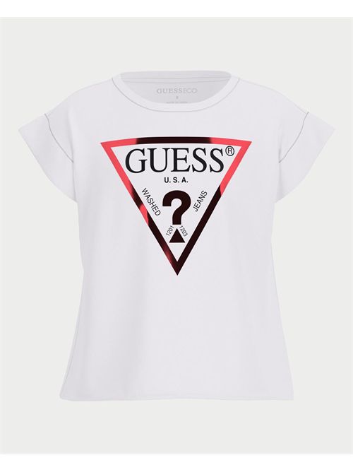 T-shirt Guess pour fille avec logo triangulaire GUESS | J81I15-J1311G011