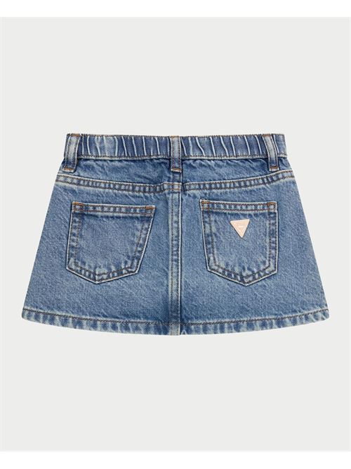 Jupe en jean Guess pour fille avec patch en forme de cur GUESS | K5RD02-D45E0BCLW