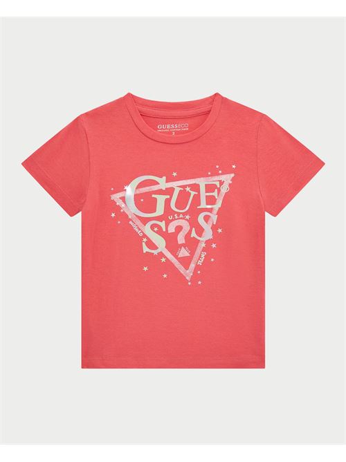 T-shirt Guess pour fille avec logo triangle GUESS | K5RI00-K6YW4G5O5