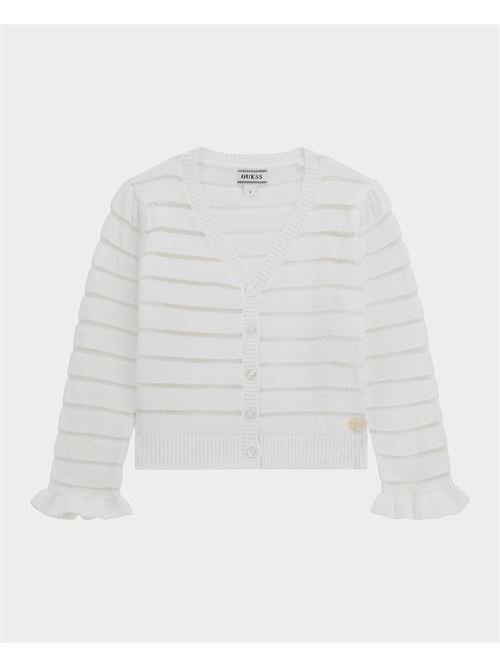 Cardigan rayé en coton Guess pour fille GUESS | K5RR04-Z3M20G011