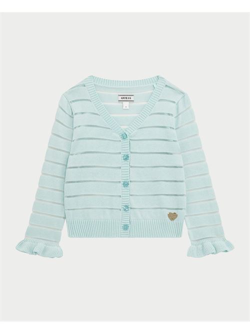 Guess Cotton Striped Cardigan for Girls GUESS | K5RR04-Z3M20G7P5