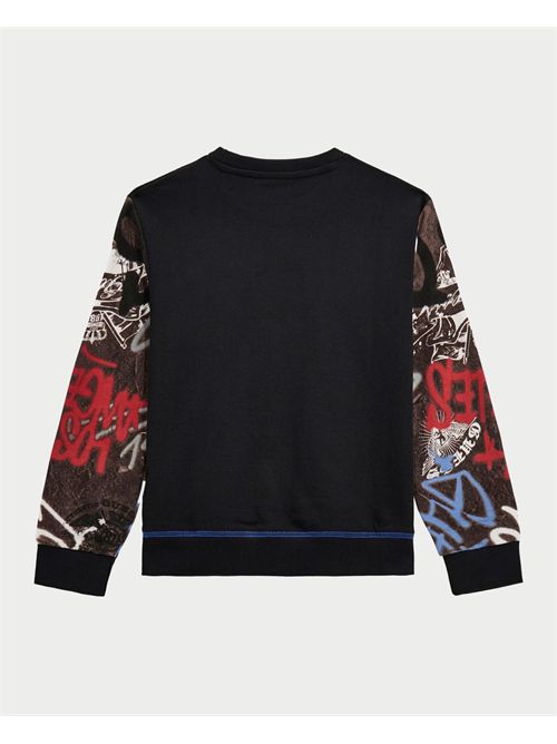 Guess sweatshirt all over print for kids GUESS | L5RQ01-KA6R4JBLK