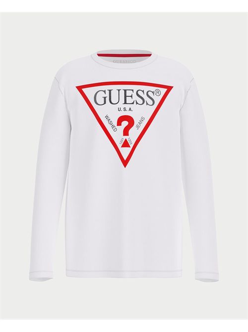 T-shirt à manches longues en coton Guess pour enfants GUESS | L84I29-K8HM0G011