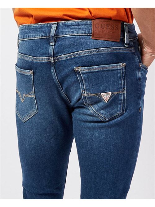 Jean homme Guess modèle skinny en mélange de coton GUESS | M2YAN1-D4Q422CRM