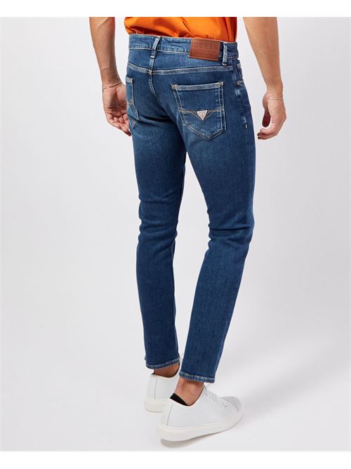 Jean homme Guess modèle skinny en mélange de coton GUESS | M2YAN1-D4Q422CRM