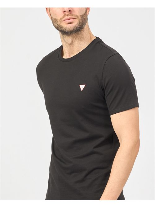 T-shirt uomo Guess con logo piccolo triangolo GUESS | M2YI36-I3Z14JBLK