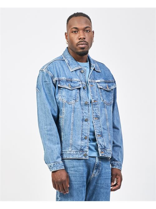 Oversized Guess men's denim trucker jacket GUESS | M4YN38-D5DO2GAM1