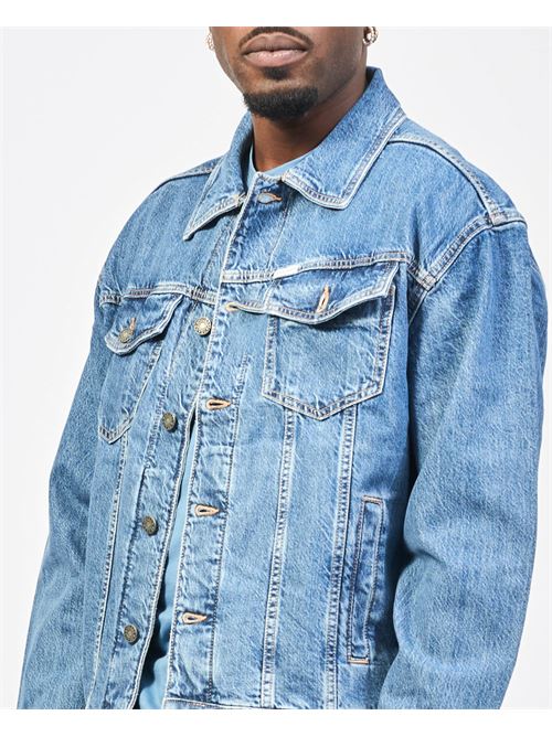 Veste en jean camionneur surdimensionnée Guess pour homme GUESS | M4YN38-D5DO2GAM1