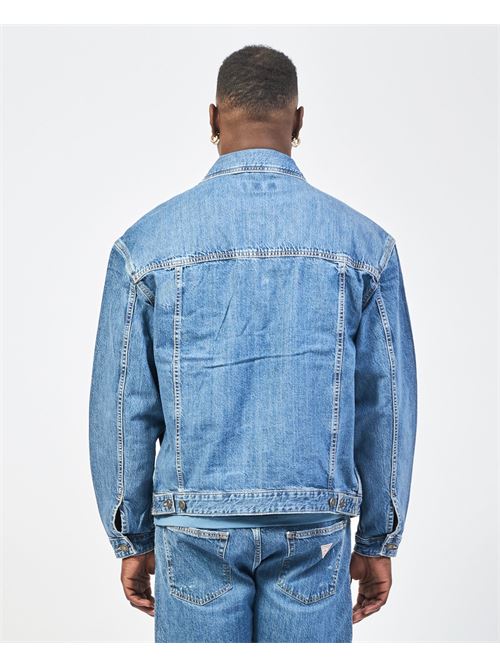 Oversized Guess men's denim trucker jacket GUESS | M4YN38-D5DO2GAM1