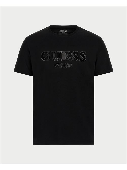 Guess T-shirt with flocked logo GUESS | M5RI12-J1314JBLK