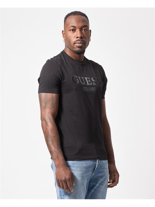 T-shirt Guess con logo floccato GUESS | M5RI12-J1314JBLK