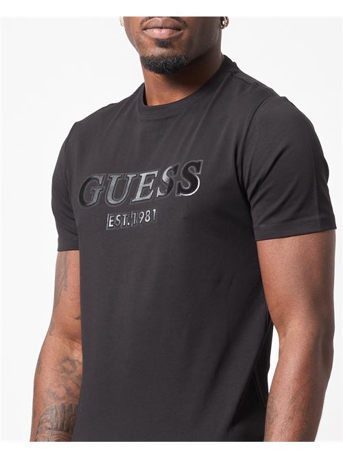 T-shirt Guess con logo floccato GUESS | M5RI12-J1314JBLK