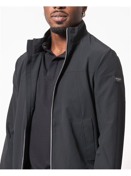 Guess full zip fabric jacket GUESS | M5RL18-WGUP2JBLK