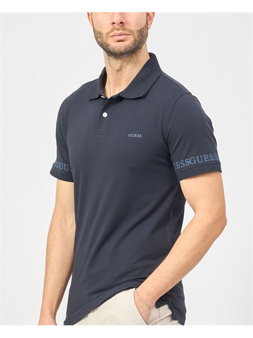 Polo in cotone Guess con logo in petto e su manica GUESS | M5RP66-J1314G7V2