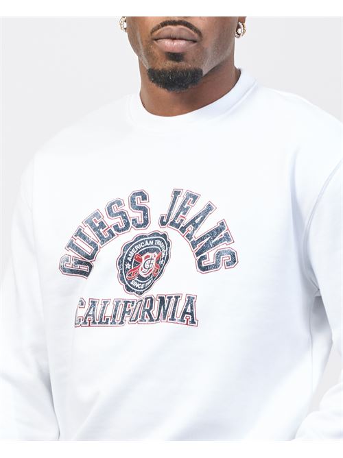 Sweat-shirt Guess en coton mélangé avec logo GUESS | M5RQ40-KCPR1G011