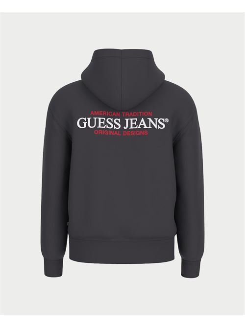 Guess men's hooded sweatshirt with full zip GUESS | M5RQ45-KCPR1JBLK