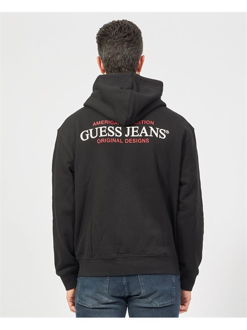 Felpa uomo Guess con cappuccio e fullzip GUESS | M5RQ45-KCPR1JBLK