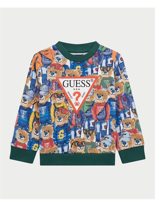 Guess all over print sweatshirt for kids GUESS | N5RQ03-KA6R4P0EE