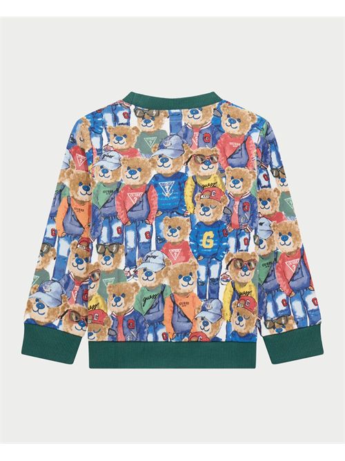 Guess all over print sweatshirt for kids GUESS | N5RQ03-KA6R4P0EE