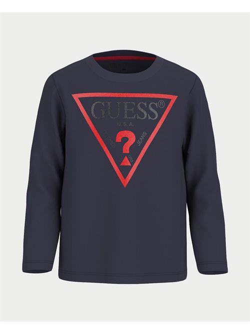 T-shirt per bambini Guess logo triangolo<BR/>