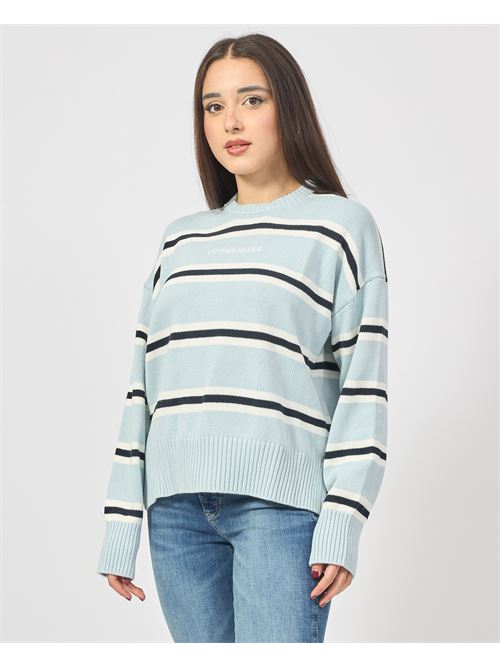 Maglione da donna Guess con logo a righe GUESS | W4BR09-Z3HM1S93W