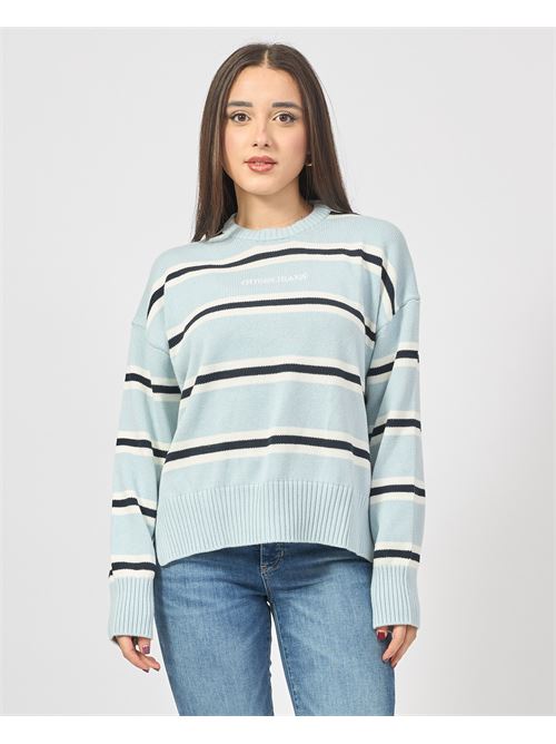 Maglione da donna Guess con logo a righe GUESS | W4BR09-Z3HM1S93W