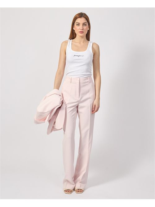 Pantaloni classici donna Guess rosa a vita alta GUESS | W4YB30-WFWX2A60W