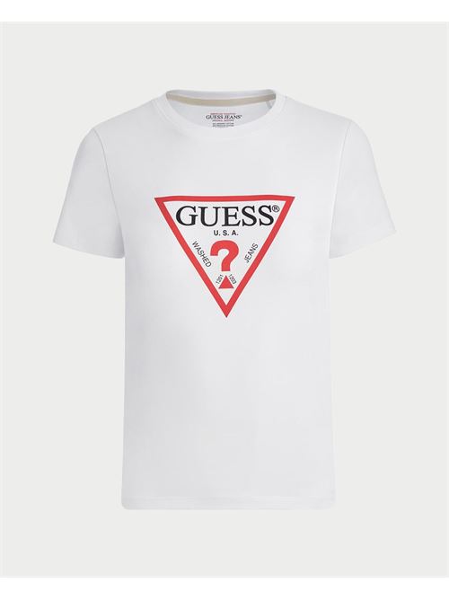 T-shirt à col rond Guess avec logo triangulaire GUESS | W4YI04-J1314G011