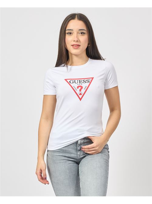 T-shirt à col rond Guess avec logo triangulaire GUESS | W4YI04-J1314G011