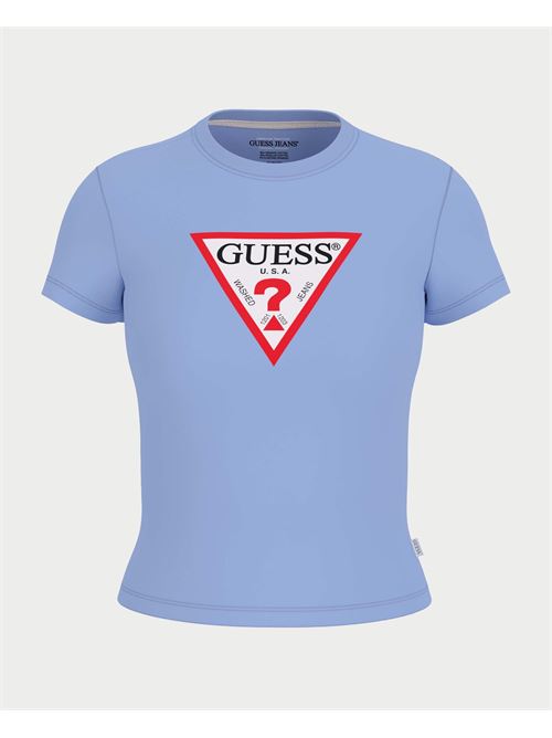 T-shirt à col rond Guess avec logo triangulaire GUESS | W4YI04-J1314G7CP