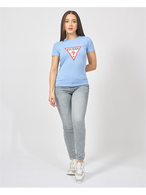 T-shirt à col rond Guess avec logo triangulaire GUESS | W4YI04-J1314G7CP