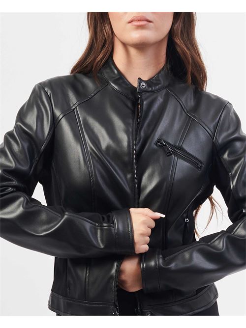 Guess Black Fabric Jacket with Chest Pocket GUESS | W4YL04-WE480JBLK