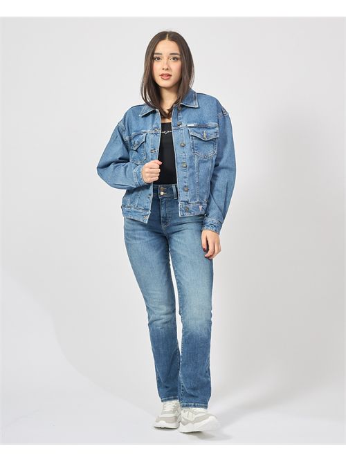 Veste en jean surdimensionnée Guess Trucker GUESS | W4YN56-D5CC3M3DW