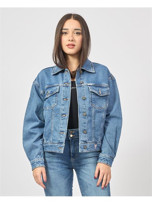 Veste en jean surdimensionnée Guess Trucker GUESS | W4YN56-D5CC3M3DW