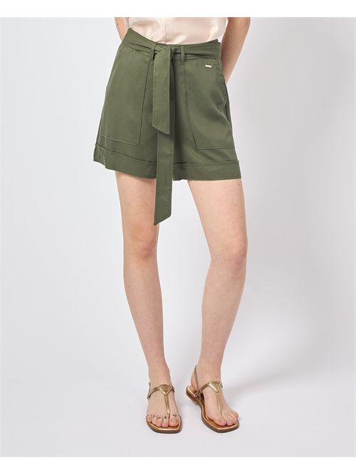 Guess cotton shorts with sash at the waist GUESS | W5GD1R-WG4C2A838