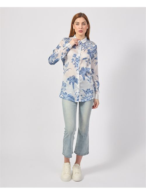 Camicia donna Guess con stampa floreale GUESS | W5GH59-WDW82P7WQ