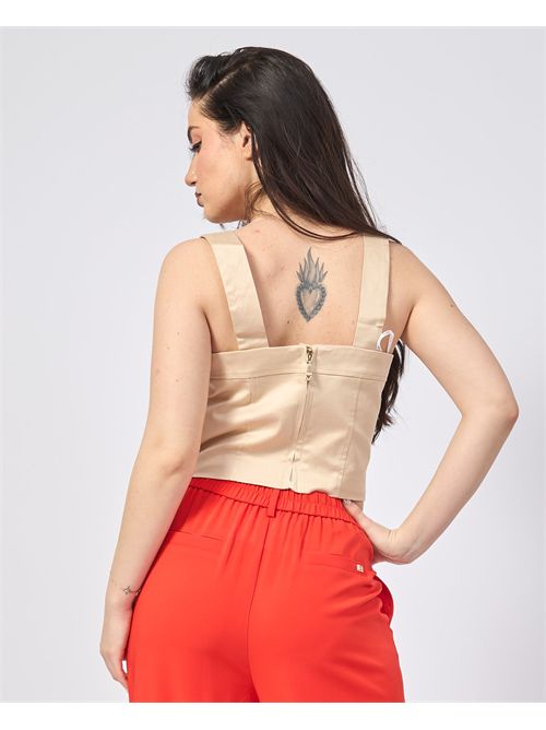 Guess bustier top with zip on the back GUESS | W5GH80-WH5M2F1O8