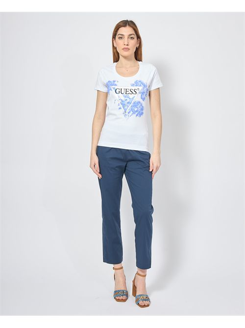 Guess women's crew neck t-shirt with flowers GUESS | W5GI08-J1314G011