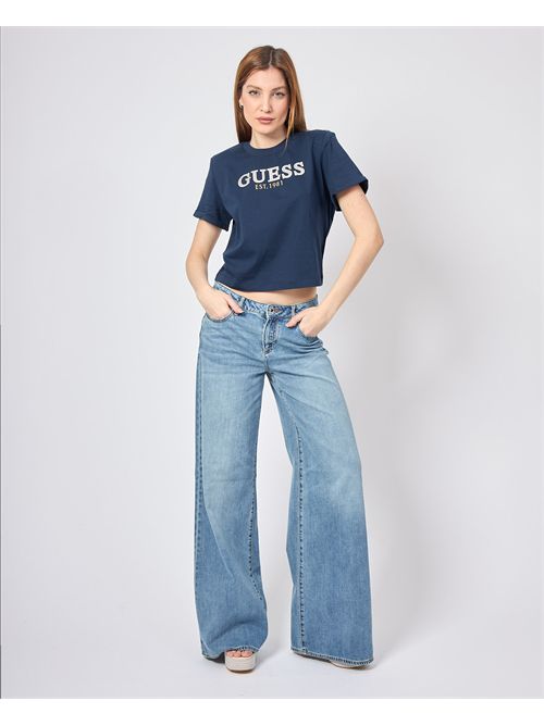 T-shirt femme Guess avec détail sur l'épaule GUESS | W5GI15-K8FQ4G7P1