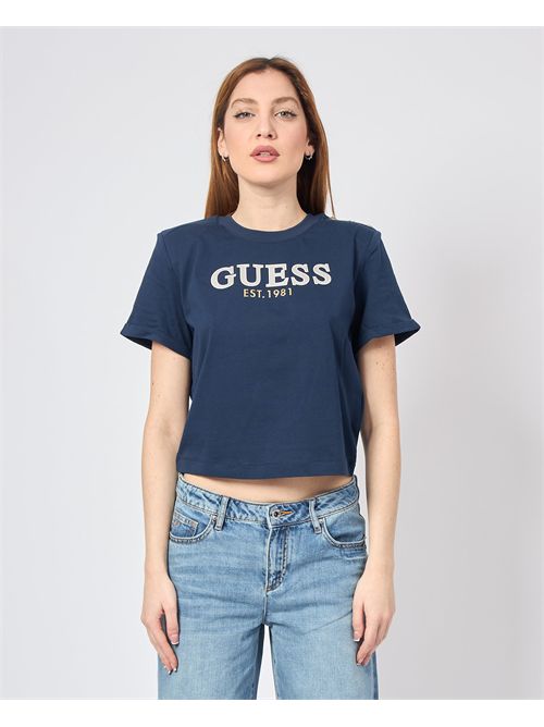 T-shirt femme Guess avec détail sur l'épaule GUESS | W5GI15-K8FQ4G7P1