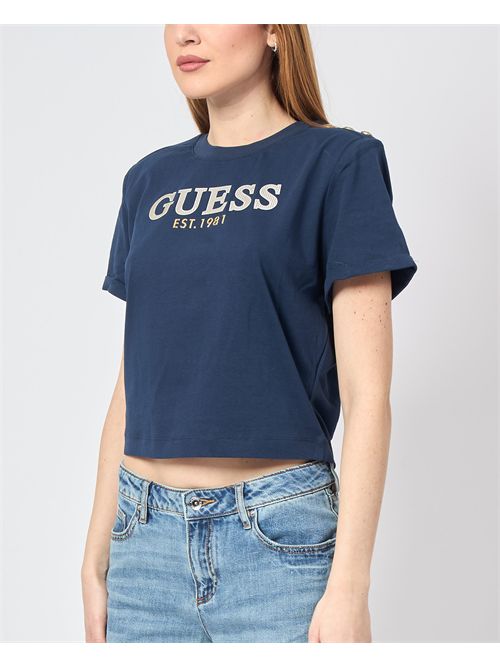 T-shirt femme Guess avec détail sur l'épaule GUESS | W5GI15-K8FQ4G7P1